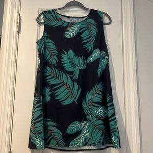 Never worn sleeveless a-line dress with palm detail (size S)